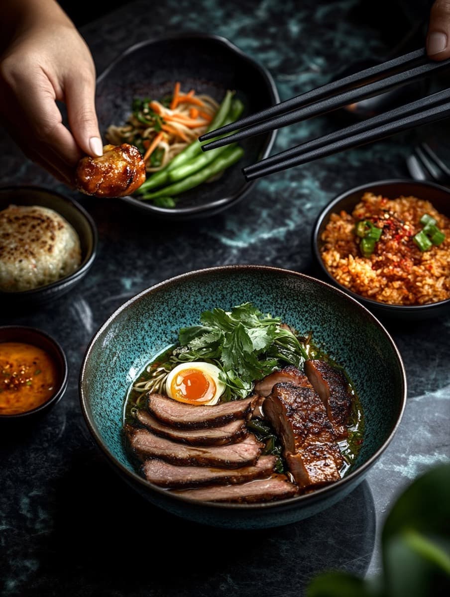 Närbild på glödande kol under den japanska grillen